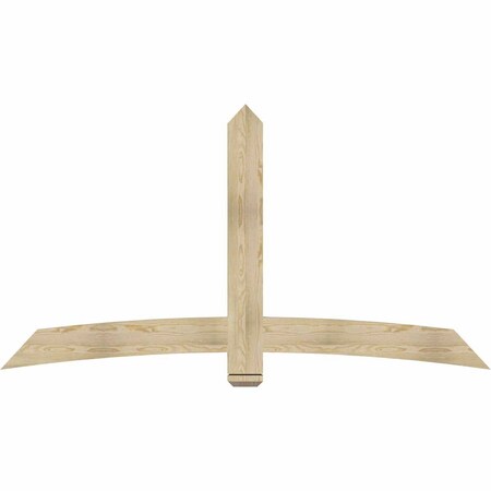 Ekena Millwork Bellingham Rough Sawn Timber Gable Bracket, Douglas Fir, 84"W x 45"H x 2"D x 6"F, 13/12 Pitch GBW084X45X0206BEL00RDF